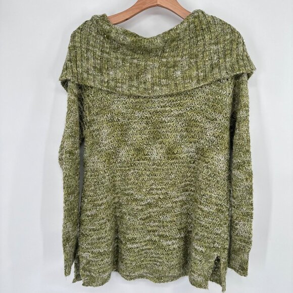 Chicos 2 womens  Sequin Shine dorothy Pullover Sweater green Size large mohair n - Picture 14 of 15